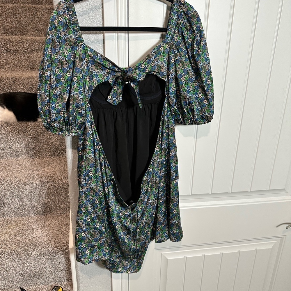 NWTs For Love and Lemons Alisa Mini Dress in Green - Picture 11 of 11